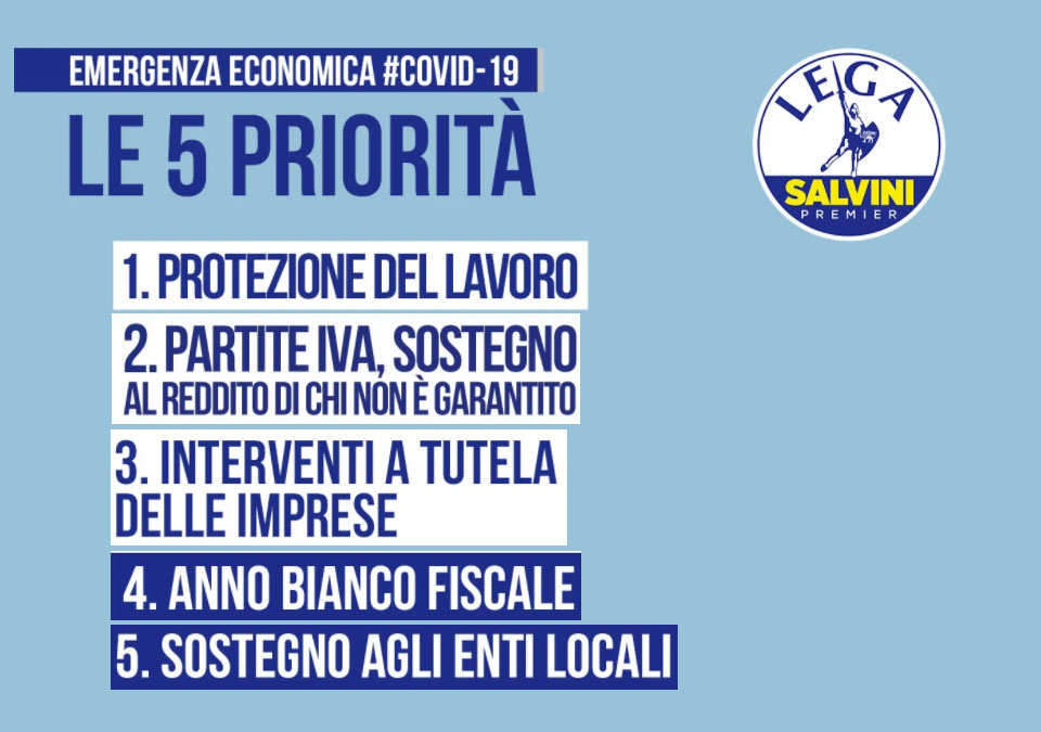 Cinque priorità per l’emergenza economica COVID-19